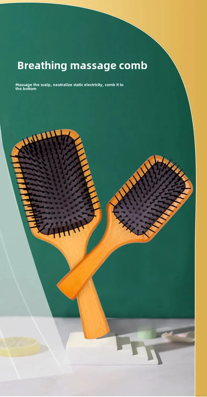 Aveda Same Style Air Cushion Comb Hairdressing Comb Shaping Airbag Comb Walnut Wood Massage Care Real Wood Air Cushion Comb Whol