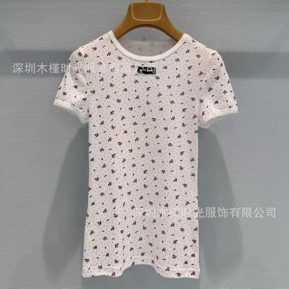 Early Spring New Style Women's 4-Piece Set Short-Sleeve Floral Print Vest Layered Top T-Shirt Cotton Quality Ceiling Elegant
