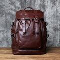 NZP Retro Leather Men's Backpack European and American Fashion Travel Bag Top Layer Cowhide Casual School Bag Laptop Bag