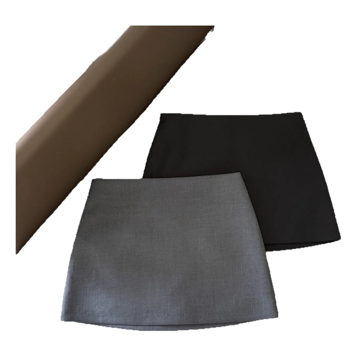 Gray Suit High Waist Short Skirt Women's Summer New Style Bodycon Mini Skirt Elegant Commute A-Line Polyester Polyester