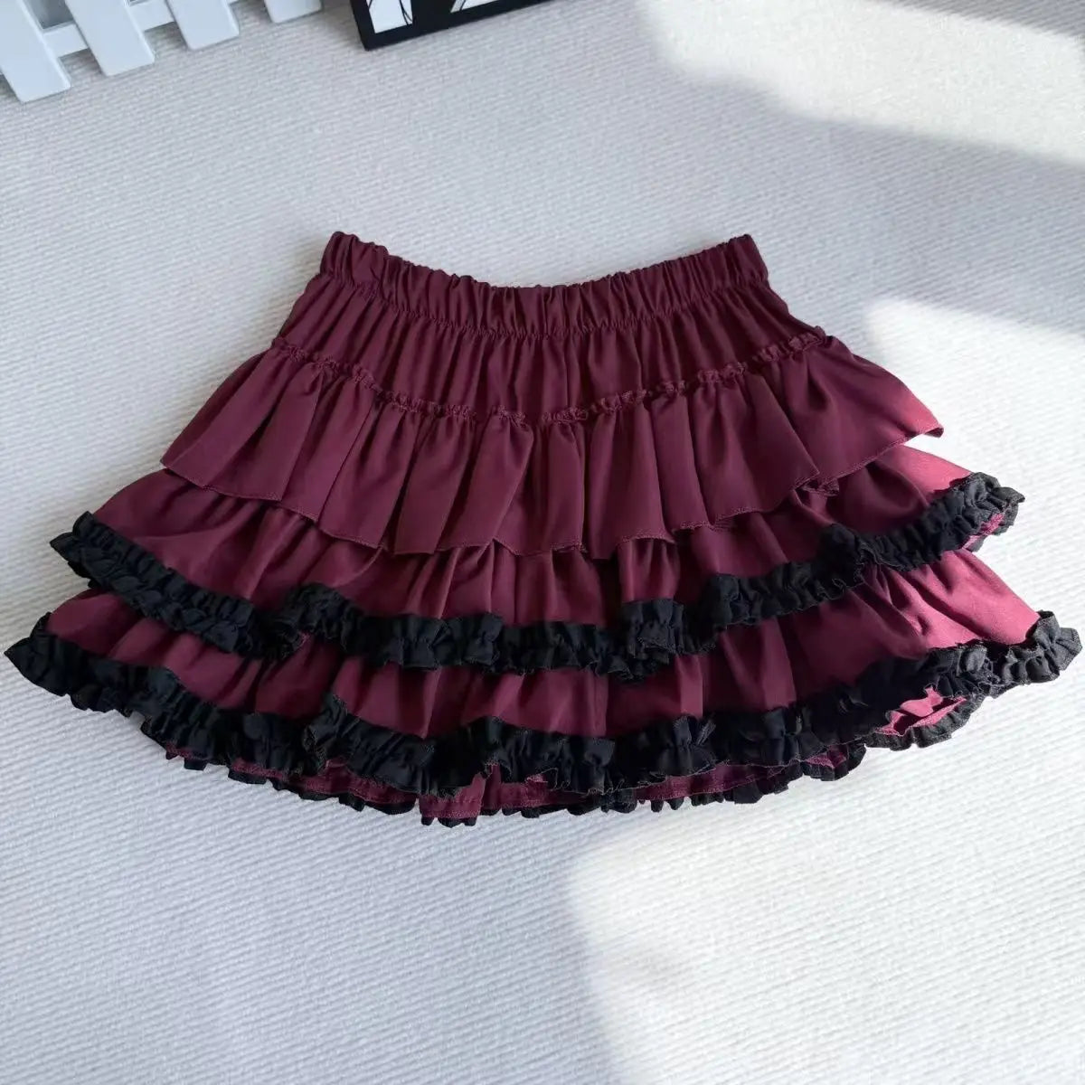 Sweet And Spicy High Waist Puffy Half-length Skirt for Women Anti-exposure Bow-knot Short Cake Skirt Spring Summer New Style