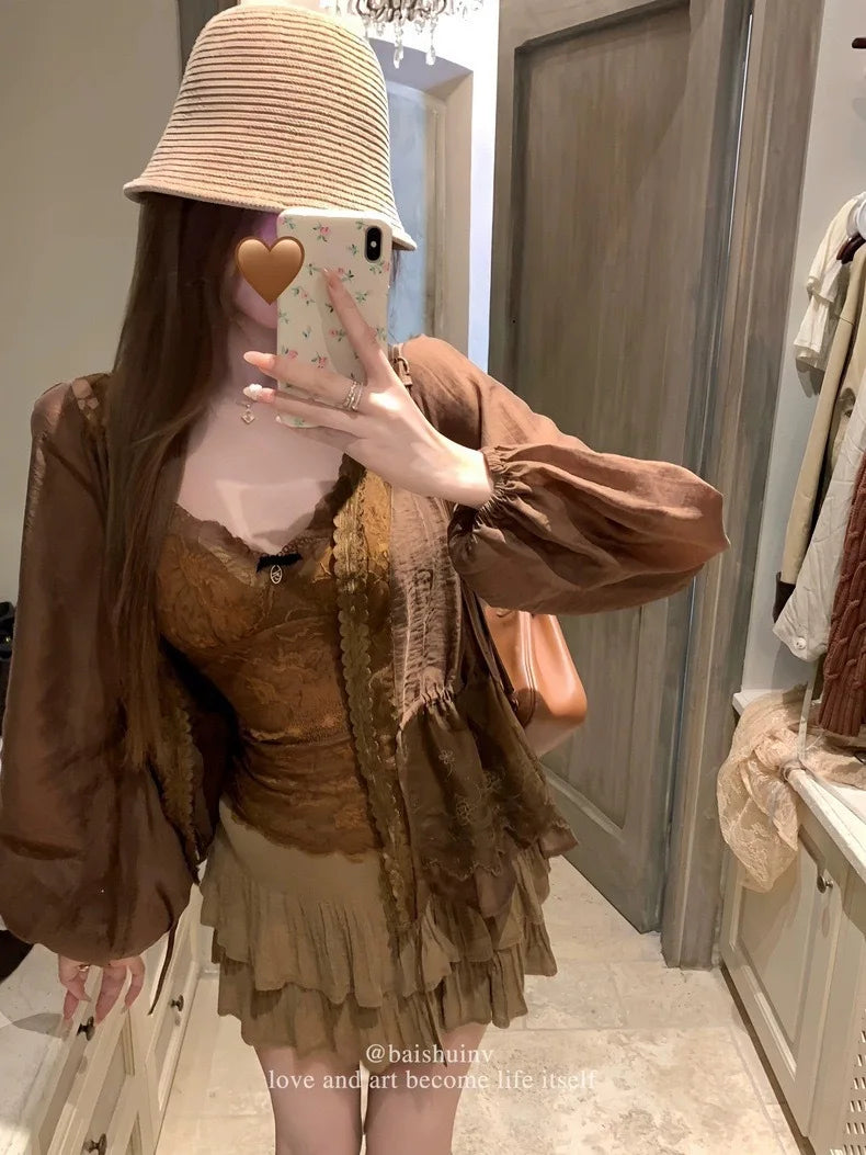 Lace Camisole Tank Top Women's Inner Wear Slimming Sexy Cotton Blend Pure Color Spring Summer Autumn Winter Seasonal Use