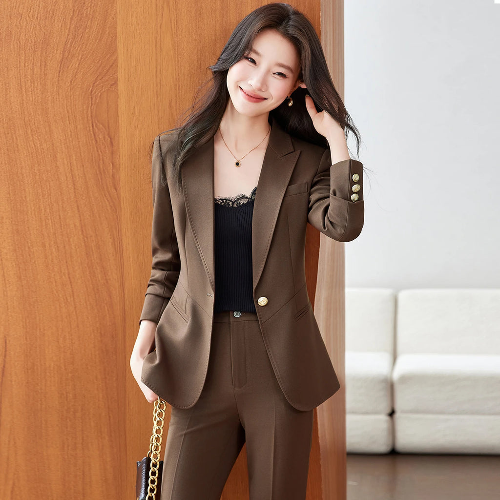 NAVIU High End Women's Clothing Coat Commute New Style Women Suit Jacket Casual British Style Napoleon Fashion Versatile Blazer
