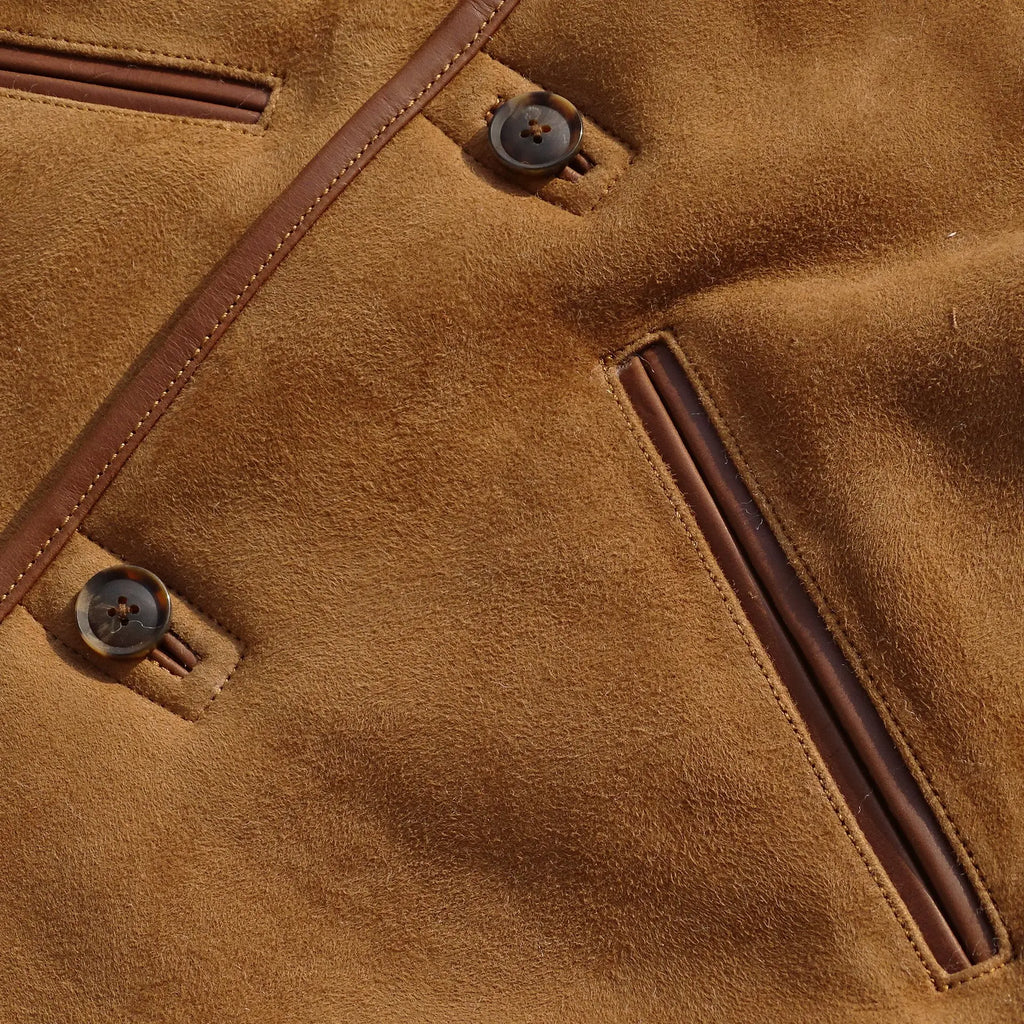 Light Brown Winter Shearling Jacket Men Casual Style Plus Size 4XL Genuine Natural Thick Sheepskin Warm Single Breasted Coat