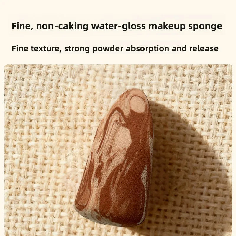 Water Activated Gradient Color Beauty Blender Tongue Shaped Makeup Sponge Dry Wet Use Dual Purpose Cosmetic Tool Non Latex