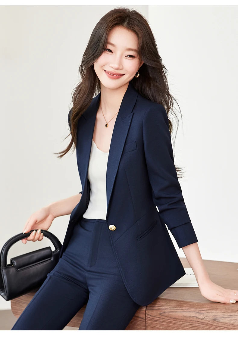 NAVIU High End Women's Clothing Coat Commute New Style Women Suit Jacket Casual British Style Napoleon Fashion Versatile Blazer
