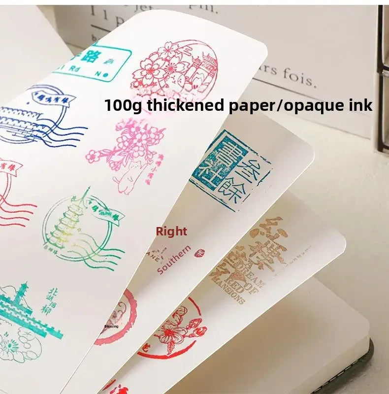 Mini Portable Blank Notebook Stamp Check in out Log Book Customizable Logo Available High Aesthetic Value Office Supply