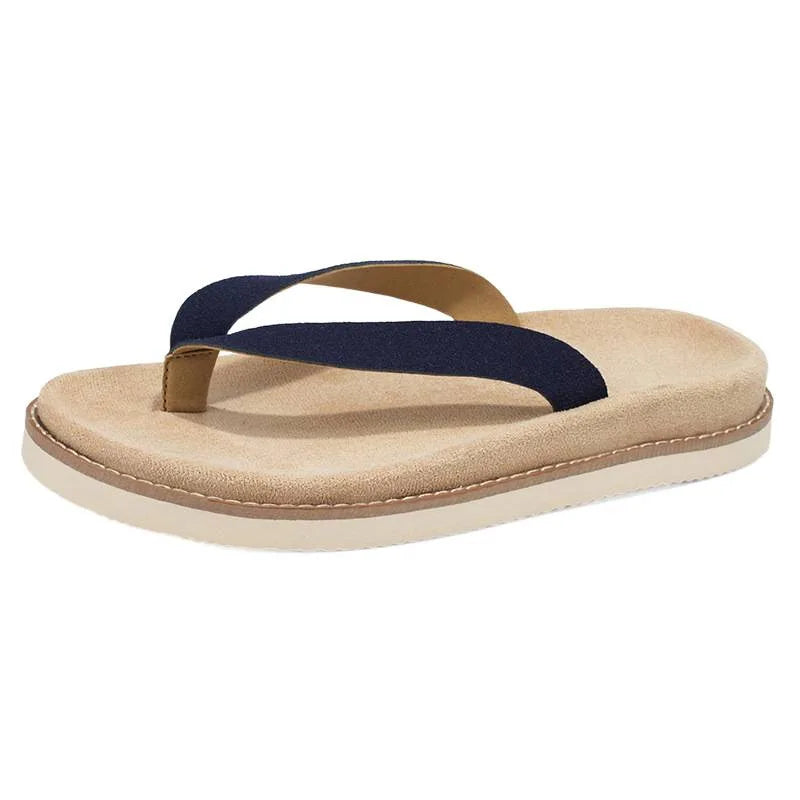 Summer Men's Simple Style Sandals Anti-Slip Faux Suede Soft Leather Slip-On Beach Footwear Comfortable Wear for Casual Use