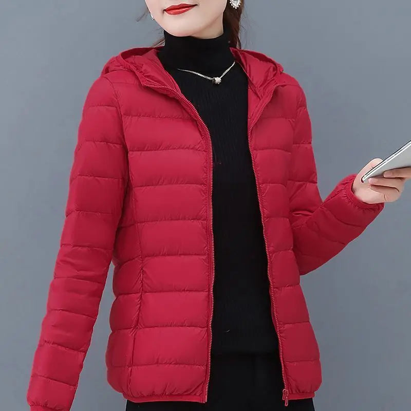 Women's Winter Lightweight Fleece Lined Cotton Jacket Hot Sale Of The Season New Style Portable Warm Short Fashion Outerwear ...