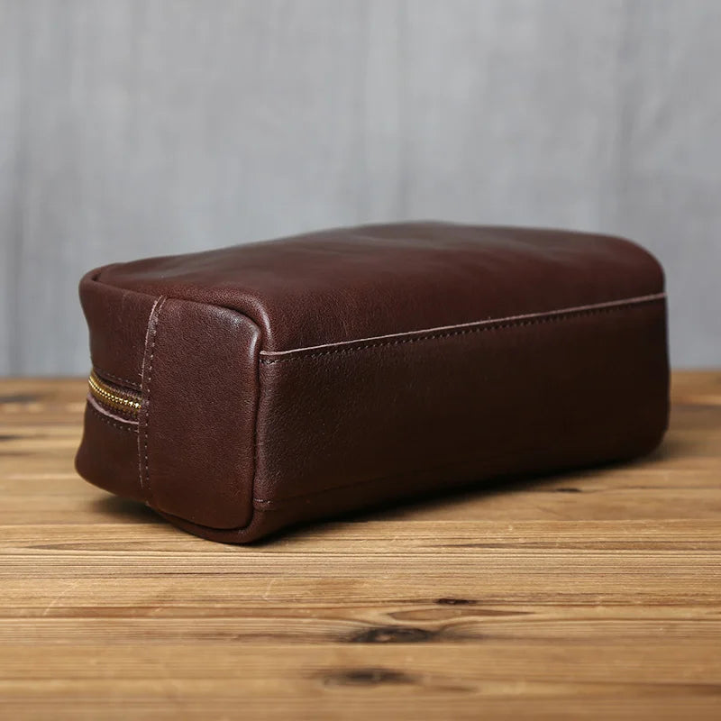 NZPJ Genuine Leather Men's Clutch Bag Top-Grade Cowhide Large-Capacity Wallet Casual Mobile Phone Pouch Card Bag
