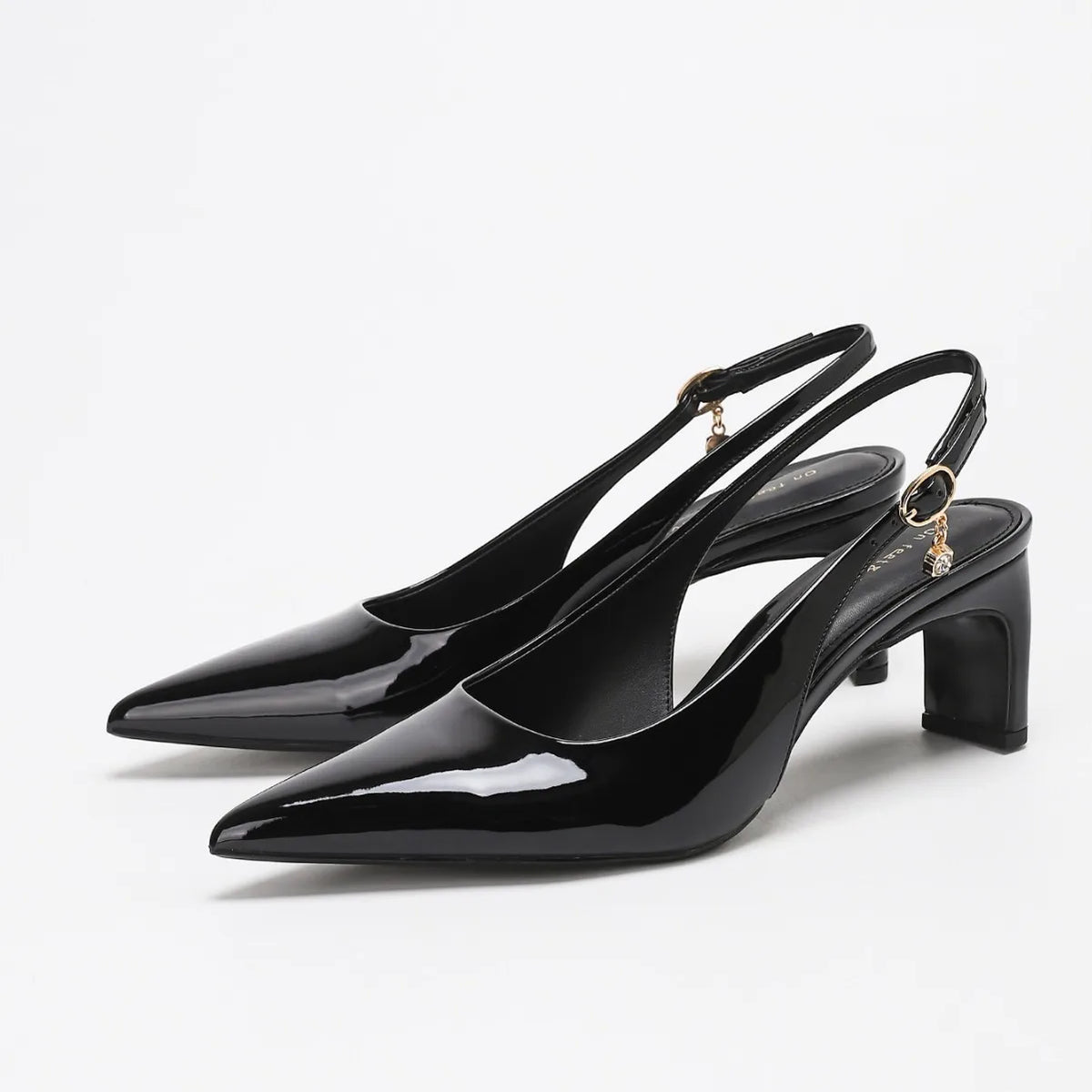 Elegant Pointed Toe Low Heel Chunky Heel Women's Sandals Fashionable New Arrival Simple Stylish Open Toe Pumps PU Lined