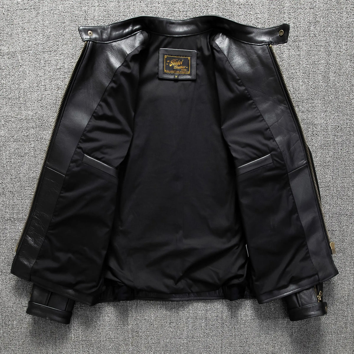 Black Autumn Leather Jacket Men Retro Style Plus Size 6XL Genuine Natural Cowhide Stand Collar J100 Motorcycle Sports Coat