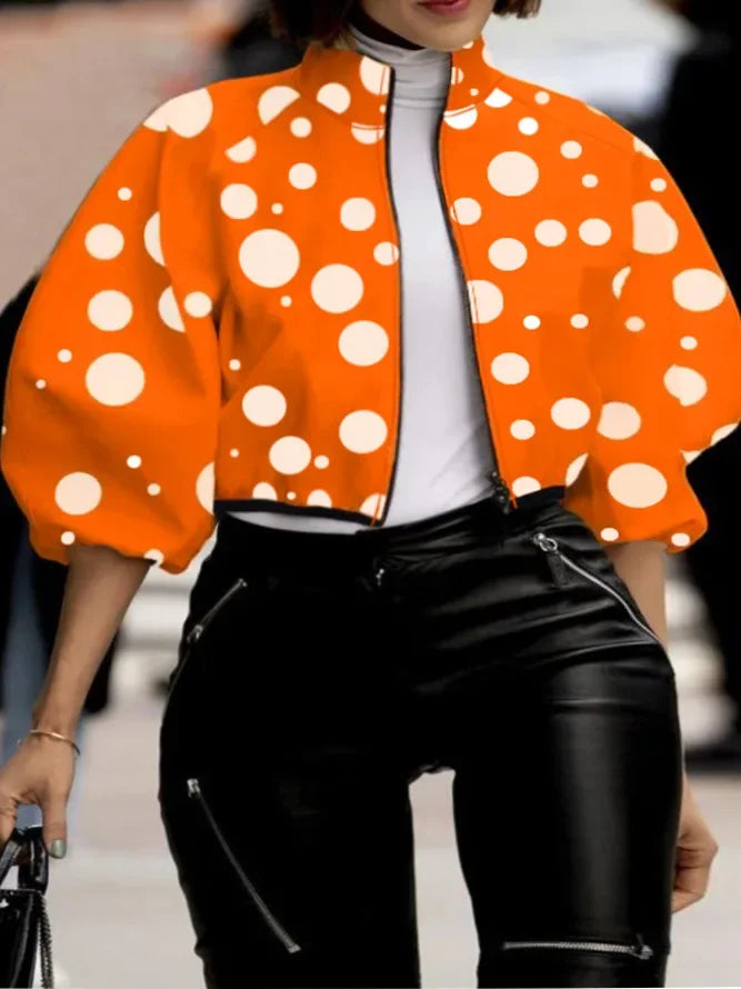 Plus Size 2024 Spring Autumn New Cross-Border Plus Size Women's Clothing Fashionable Elegant Plaid Printing Cropped Top Jacket