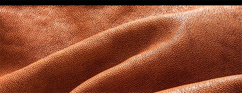 Orange Spring Leather Jacket Men Japan Casual Style Plus Size 5XL Natural Sheepskin Single Breasted Short Genuine Leather Coat
