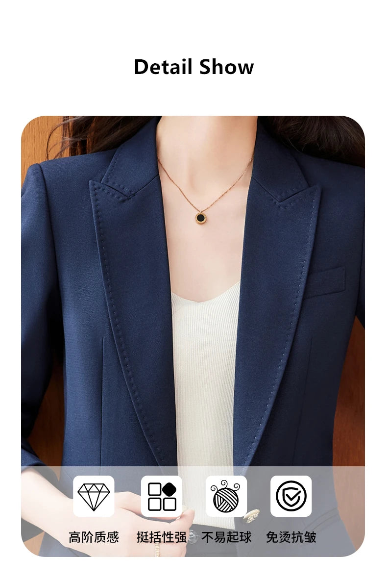NAVIU High End Women's Clothing Coat Commute New Style Women Suit Jacket Casual British Style Napoleon Fashion Versatile Blazer