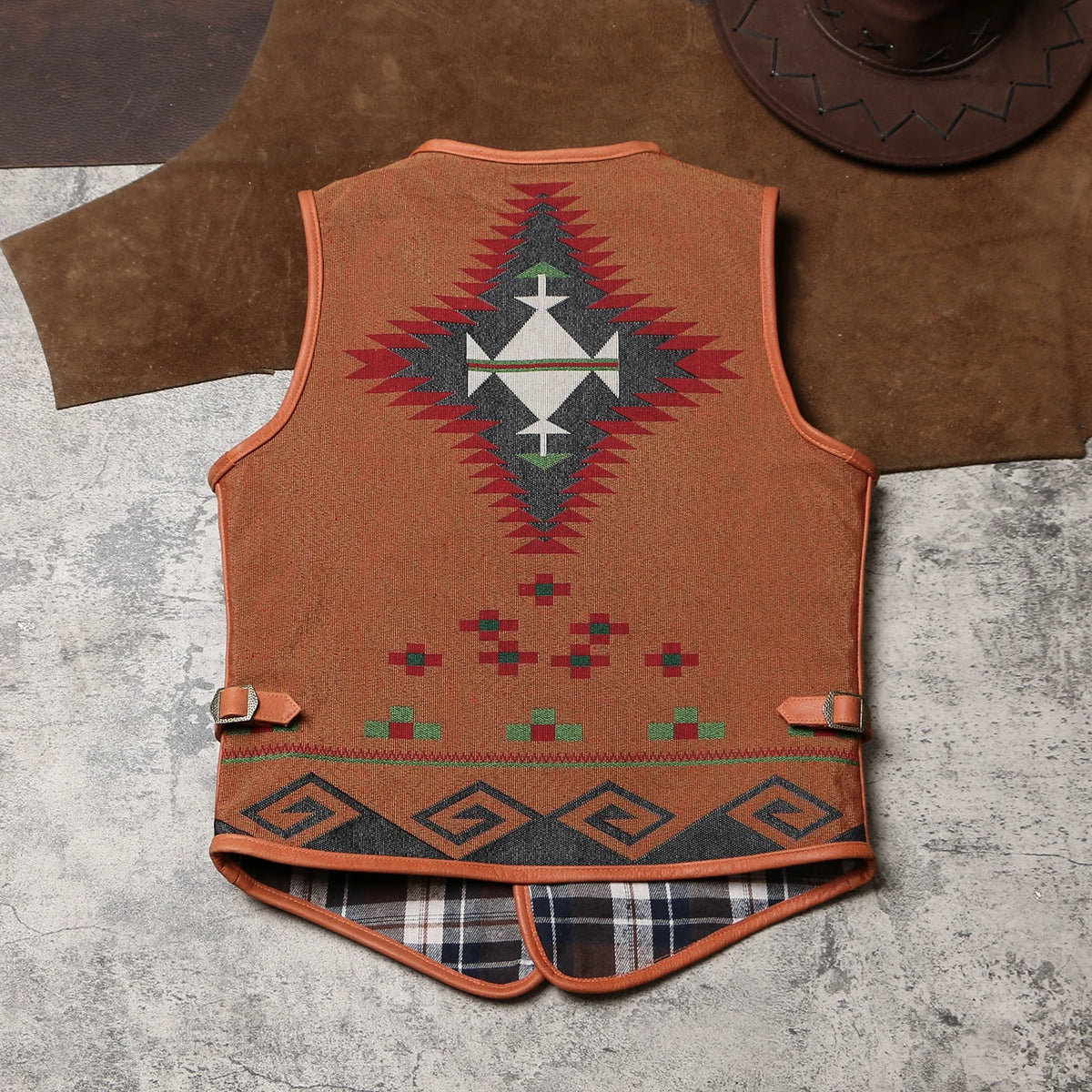 Orange Autumn Leather Vest Men Retro Style Plus Size 5XL Genuine Natural Cowhide Short Single Breasted Sleeveless Spliced Coat