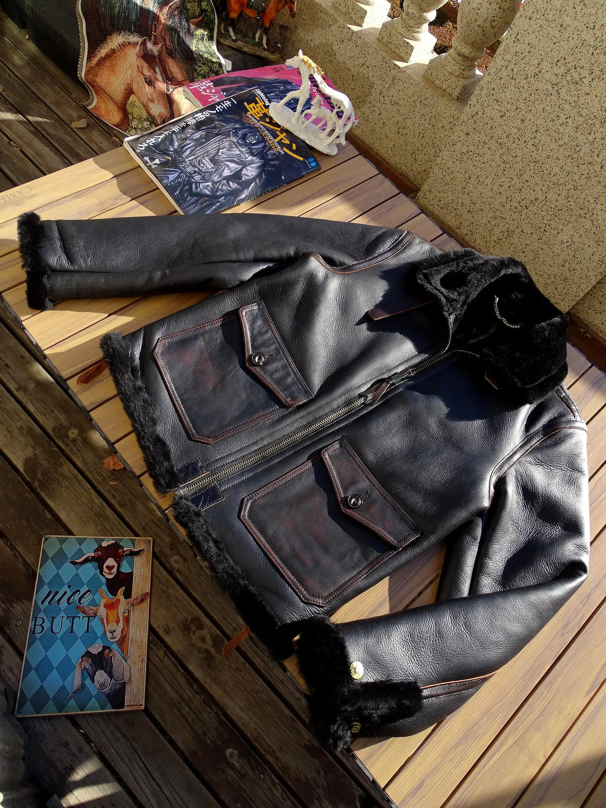 Black Winter Shearling Jacket Men American Retro Style Plus Size 5XL Genuine Natural Thick Sheepskin Turn-Down Collar Warm Coat