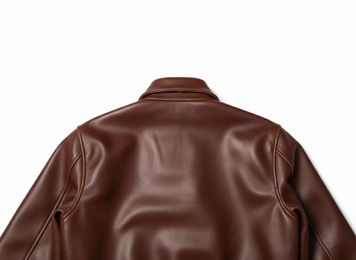 Brown Winter Leather Jacket Men Military Style Plus Size 5XL Genuine Natural Cowhide Turn-Down Collar Retro A2 Flight Coat