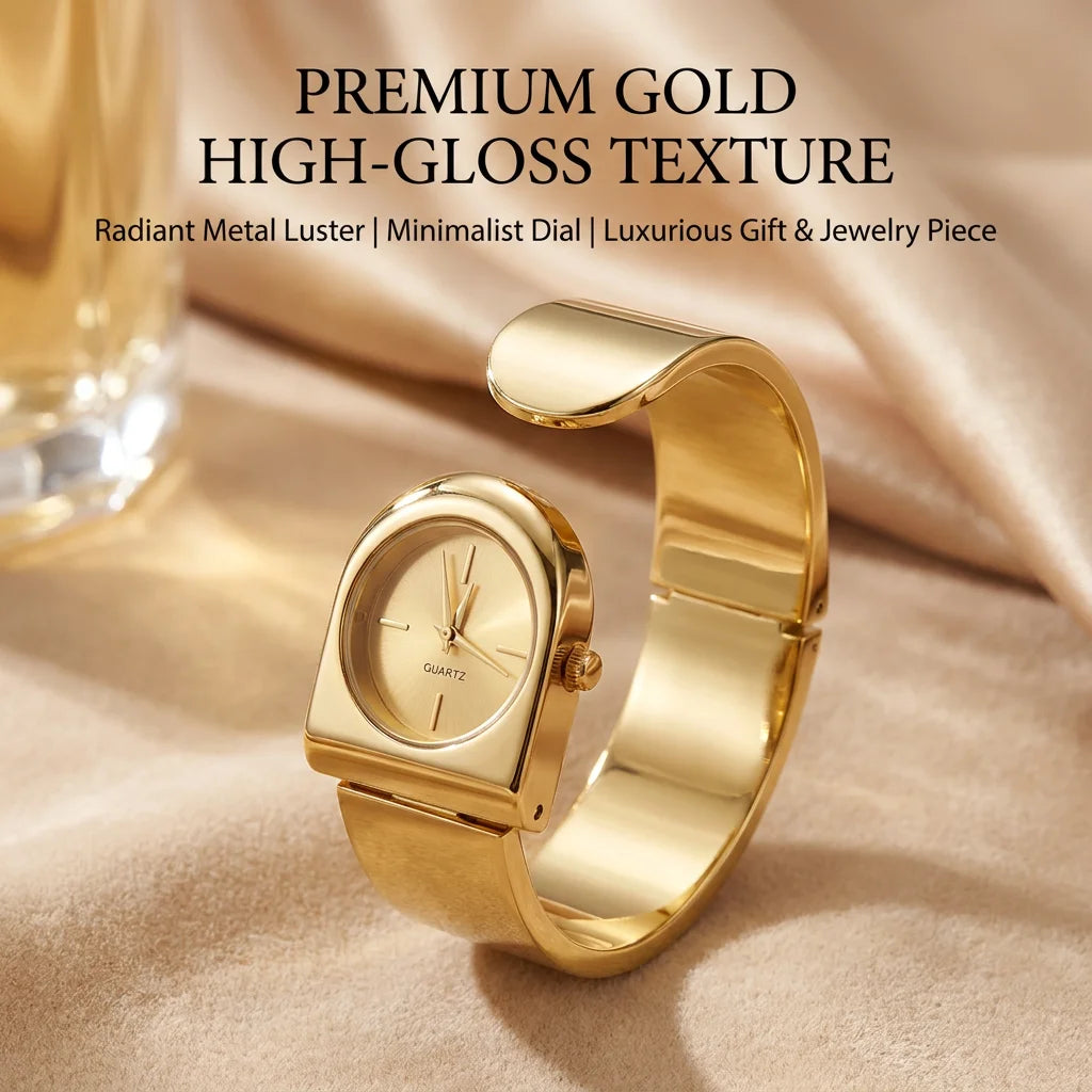 1Pcs Women's Gold Dial Alloy Strap Vintage Fashion Classic Fashion Details Quartz Watch For Business Party Holiday