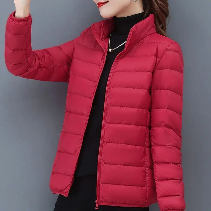 Women's Winter Lightweight Fleece Lined Cotton Jacket Hot Sale Of The Season New Style Portable Warm Short Fashion Outerwear ...