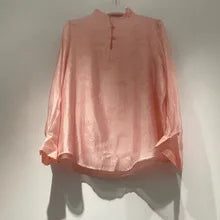 New Chinese Style Nine-Piece Silk-Light Casual Pants Women's Loose Fit Trousers in Peach Blossom White Elegant And Retro