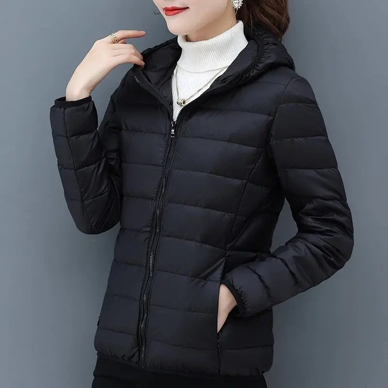 Women's Winter Lightweight Fleece Lined Cotton Jacket Hot Sale Of The Season New Style Portable Warm Short Fashion Outerwear ...