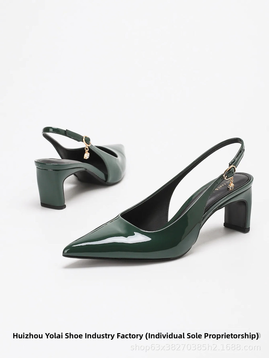 Elegant Pointed Toe Low Heel Chunky Heel Women's Sandals Fashionable New Arrival Simple Stylish Open Toe Pumps PU Lined