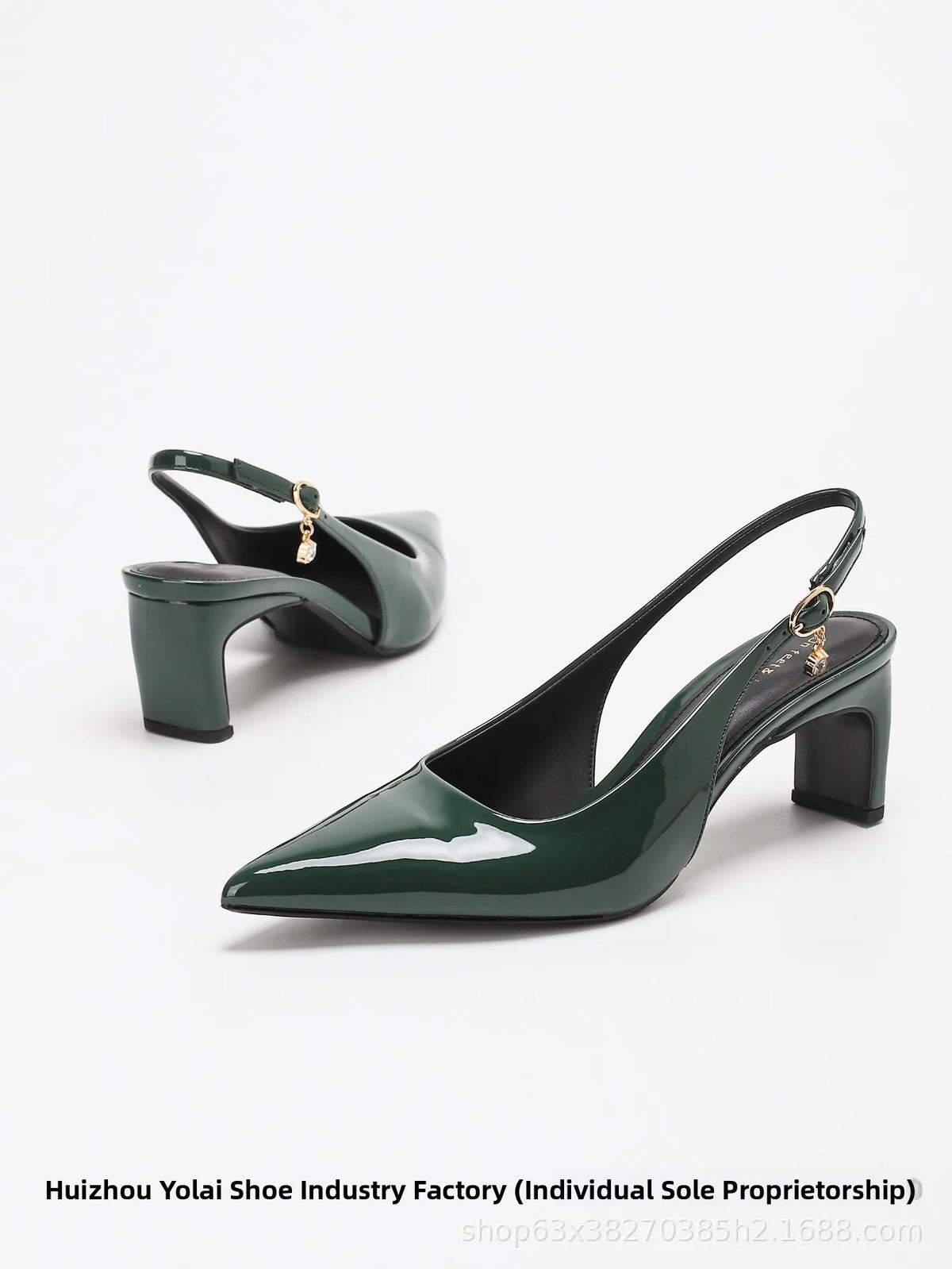 Elegant Pointed Toe Low Heel Chunky Heel Women's Sandals Fashionable New Arrival Simple Stylish Open Toe Pumps PU Lined