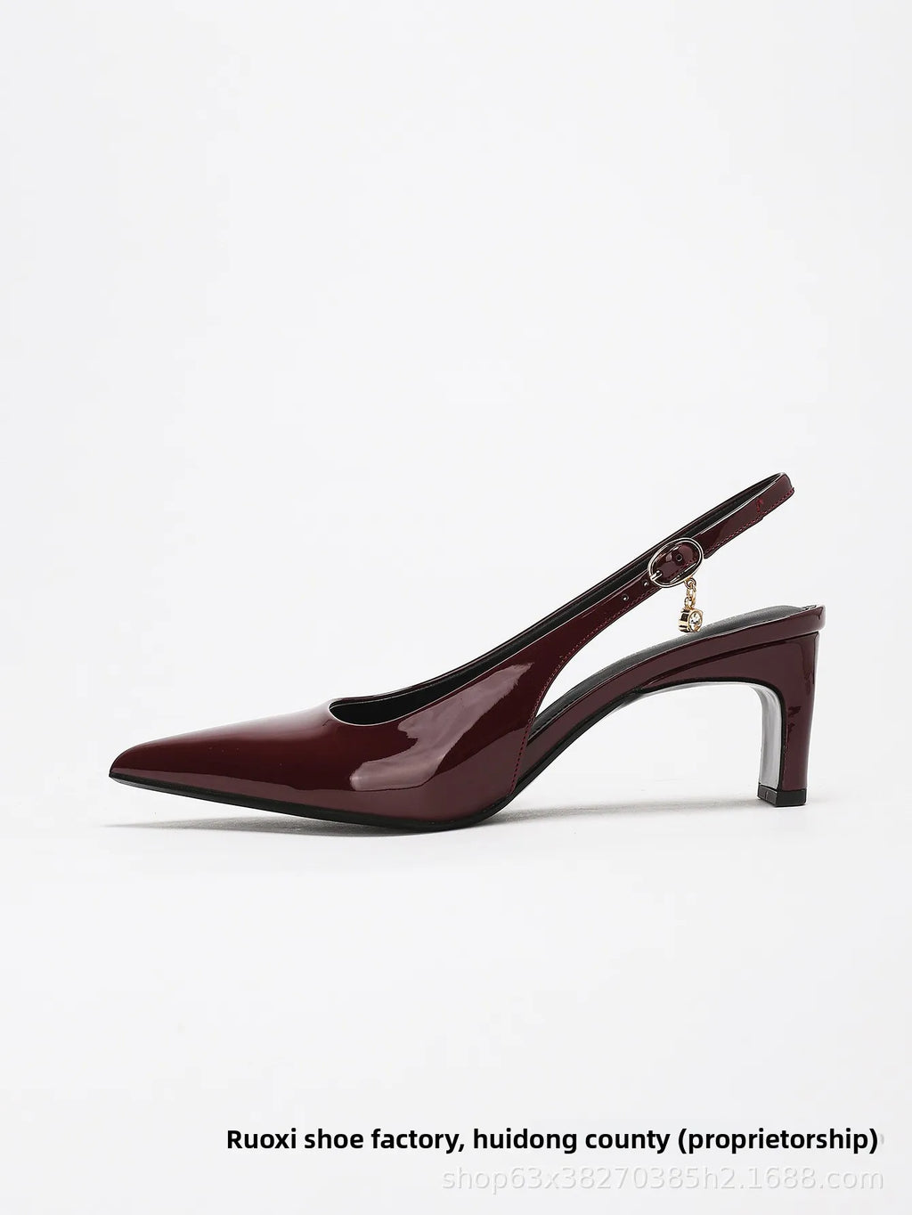 Elegant Pointed Toe Low Heel Chunky Heel Women's Sandals Fashionable New Arrival Simple Stylish Open Toe Pumps PU Lined