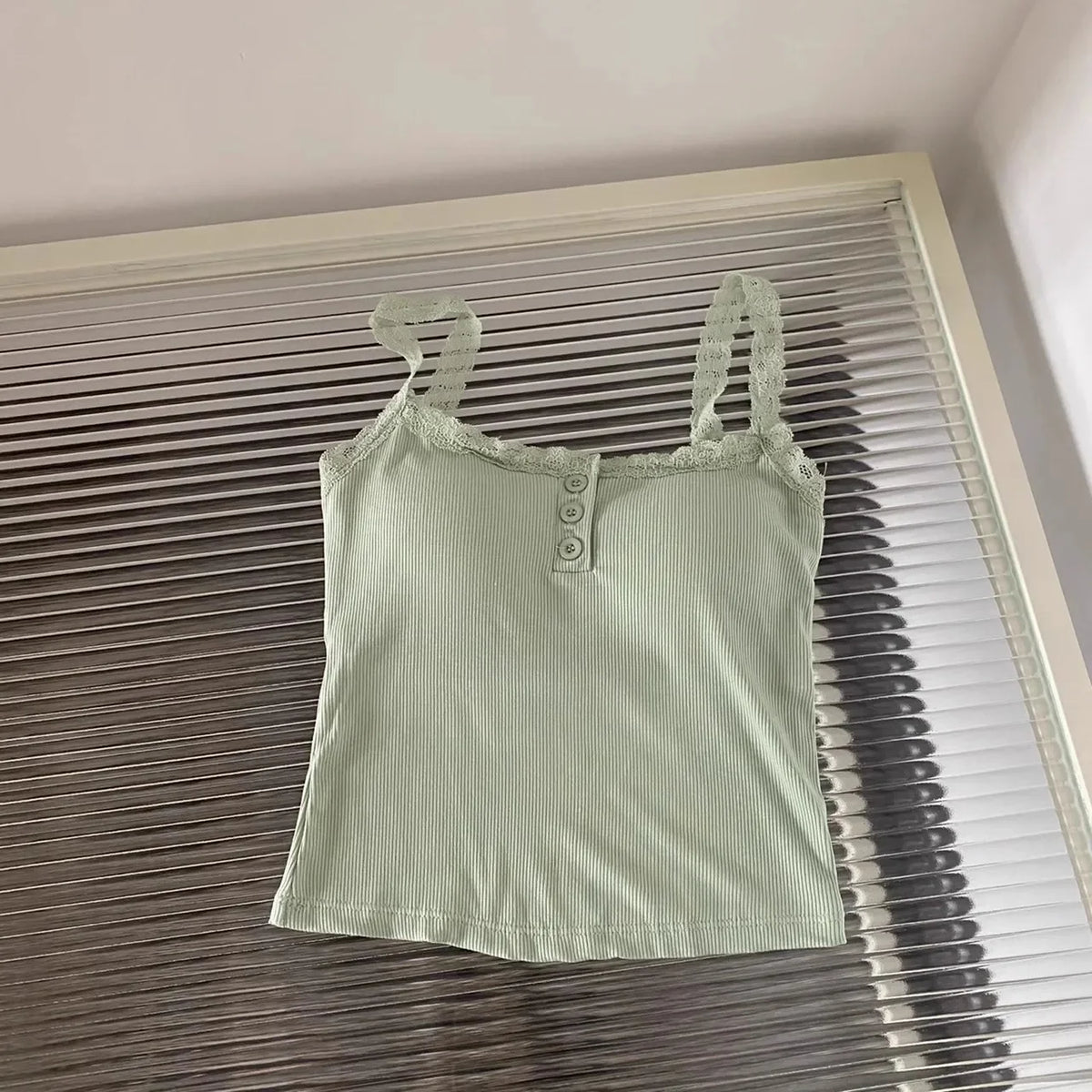 plus Size Lace Insert Camisole Tank Top with Chest Pad Inner Wear Outerwear Design Sense Bottoming Vest Big Size Women