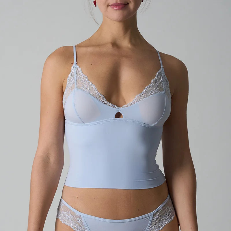 Adjustable Strap Lace Top Skin-friendly Ultra Elastic with Chest Pad Kardashian Style Streetwear Trend for Women in Spring