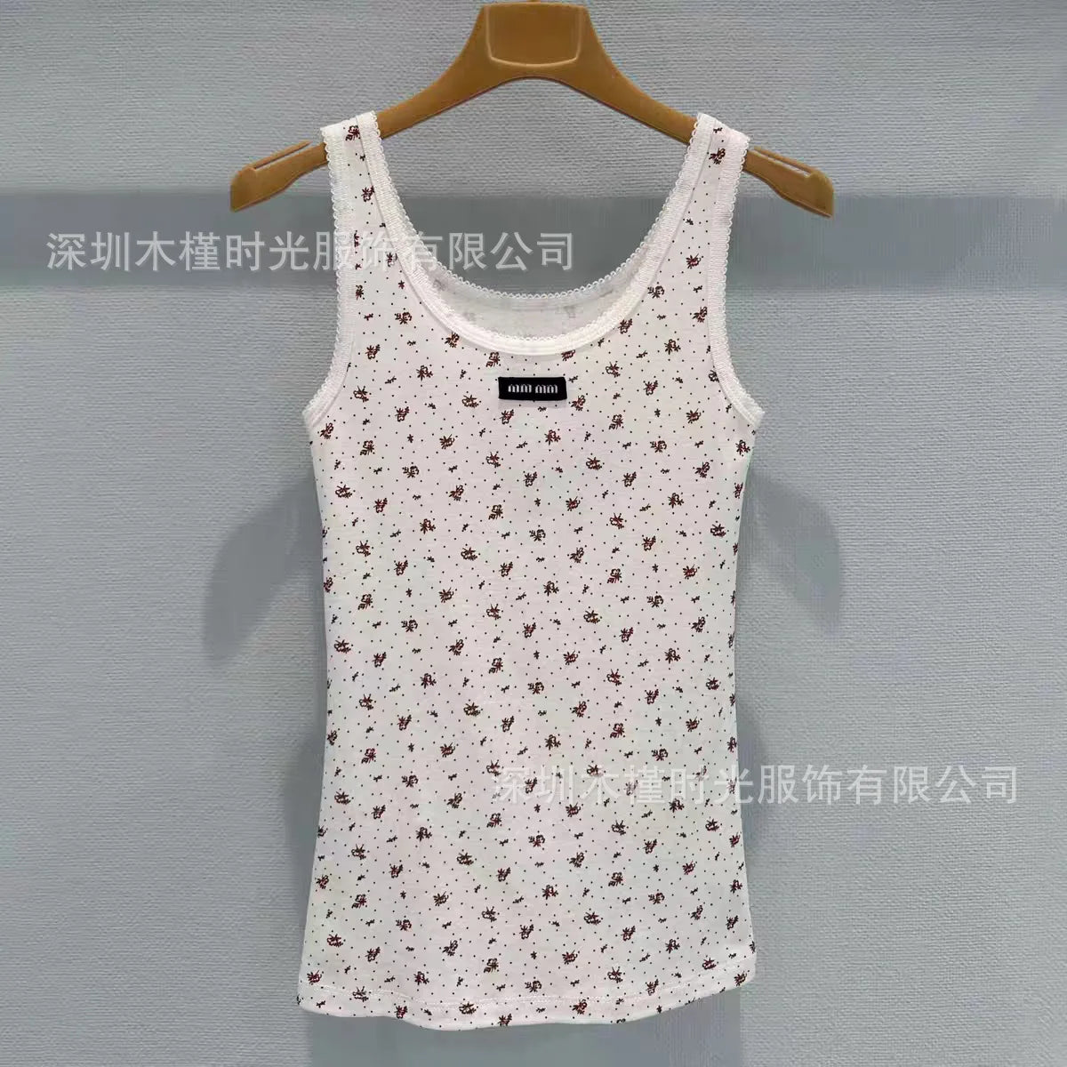 Early Spring New Style Women's 4-Piece Set Short-Sleeve Floral Print Vest Layered Top T-Shirt Cotton Quality Ceiling Elegant