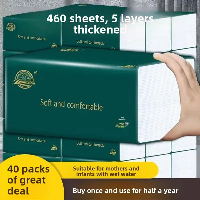Large Size Tissue Box Household Bulk Purchase Big Pack Drawer Paper Napkin Facial Tissue Whole Box Quantity Purchase