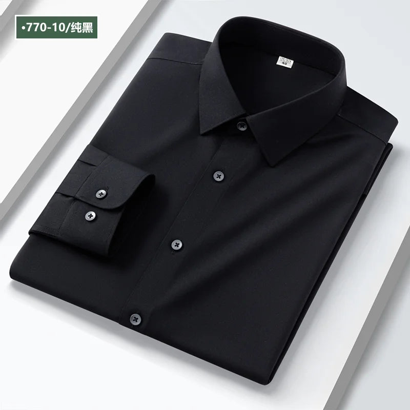 Quality Modal Men Shirt Long Sleeves Dress Shirts For Men Slim Fit Camisa Social Business White Office Shirt Men's Clothing