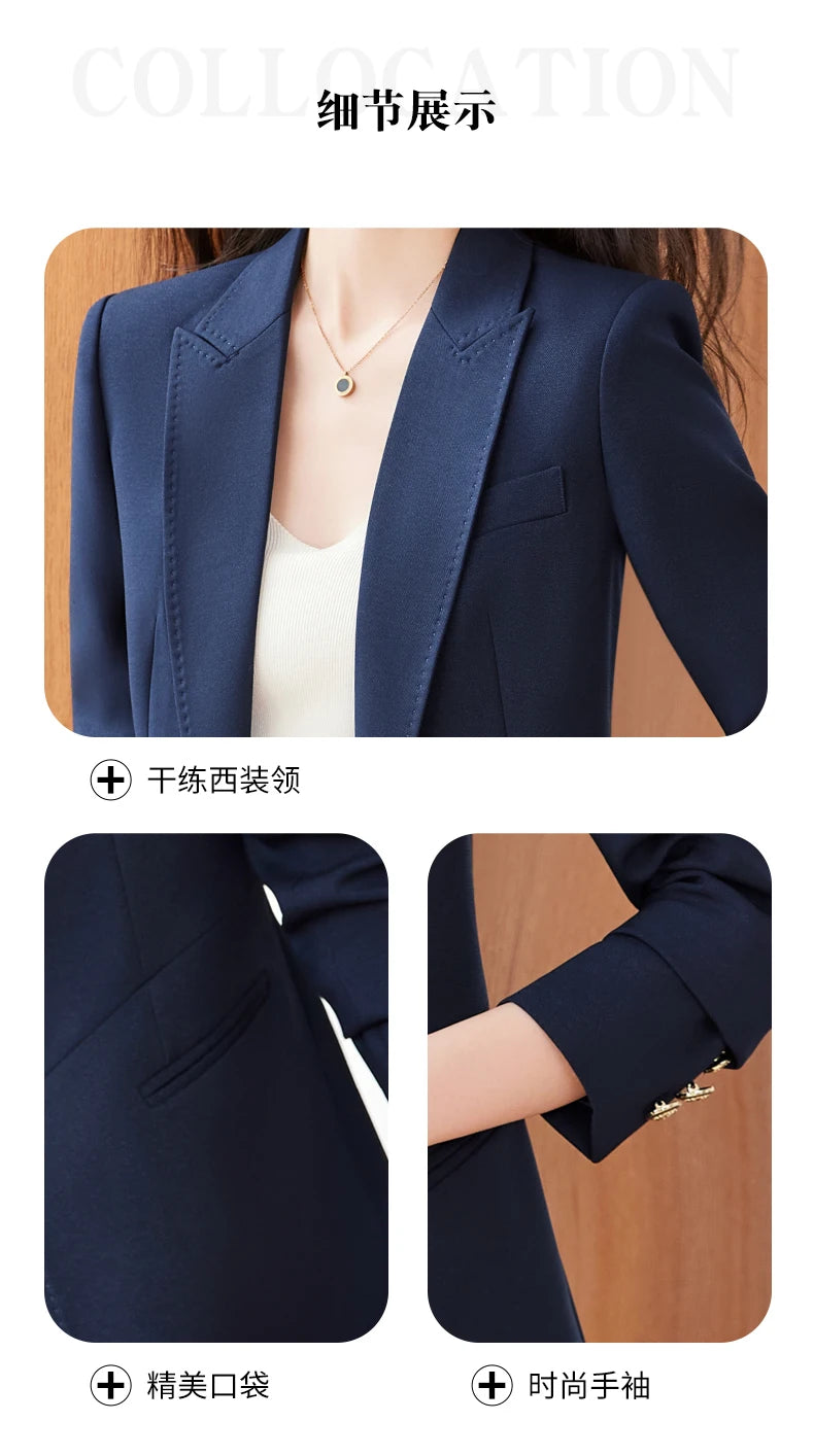 NAVIU High End Women's Clothing Coat Commute New Style Women Suit Jacket Casual British Style Napoleon Fashion Versatile Blazer