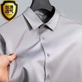 S-6XL White Shirt Men's Spring and Autumn Business Dress Non iron Korean Fit Anti wrinkle Solid Color Shirt