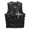 Black Four Seasons Leather Vest Men Sports Style Plus Size 4XL Genuine Natural Cowhide Single Breasted Skulls Embroidery Vest