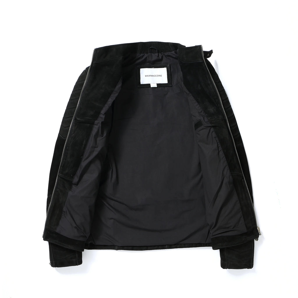 Black Winter Leather Jacket Men Vintage Style Plus Size 3XL Genuine Natural Thick Cow Suede Stand Collar Skulls Pattern Coat