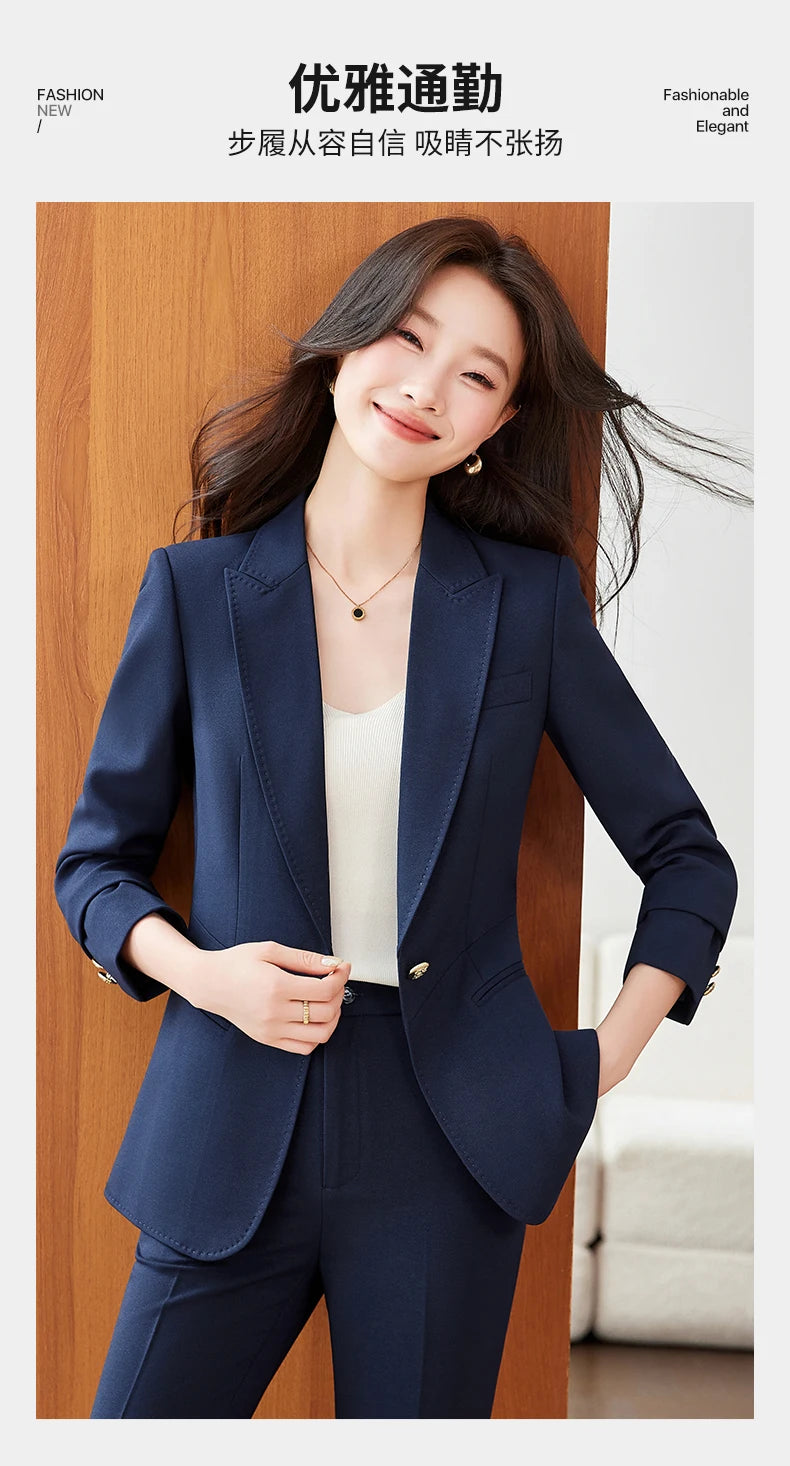 NAVIU High End Women's Clothing Coat Commute New Style Women Suit Jacket Casual British Style Napoleon Fashion Versatile Blazer