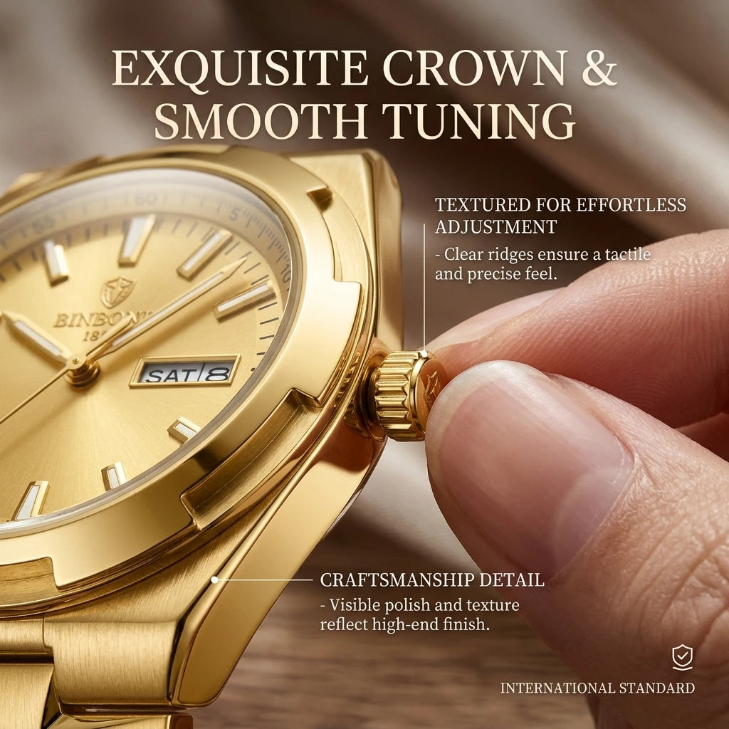 1pc Fashion Metal Strap Watch, Simple and Elegant Dial, with Date and Day Display, Daily Versatile Trend
