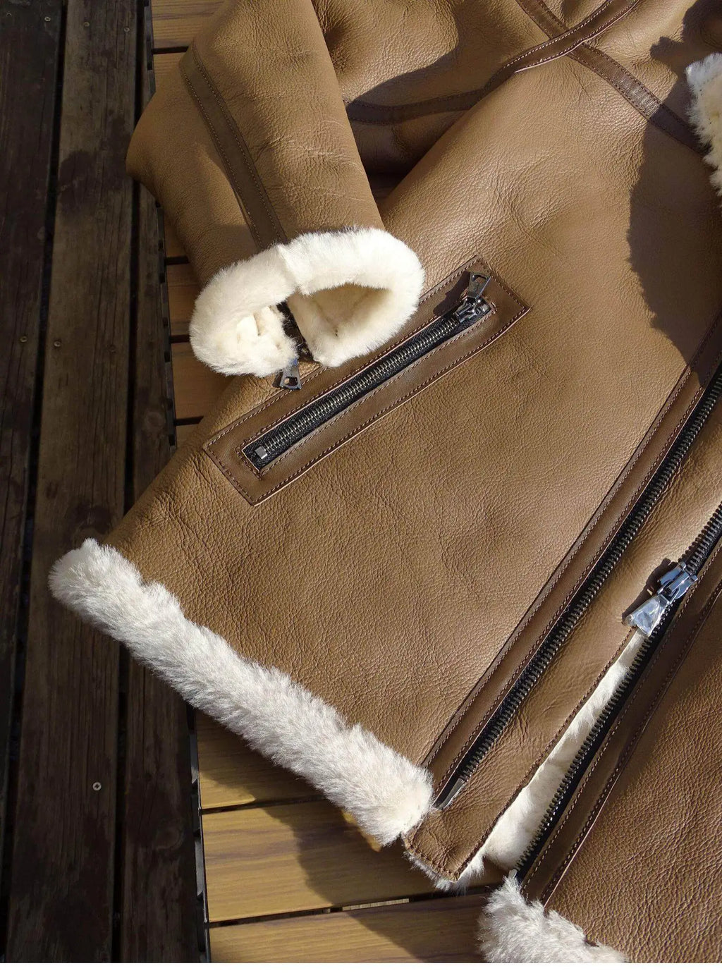 Brown Winter Hooded Shearling Jacket Men Casual Style Plus Size 5XL Genuine Natural Thick Sheepskin Warm Leather Coat