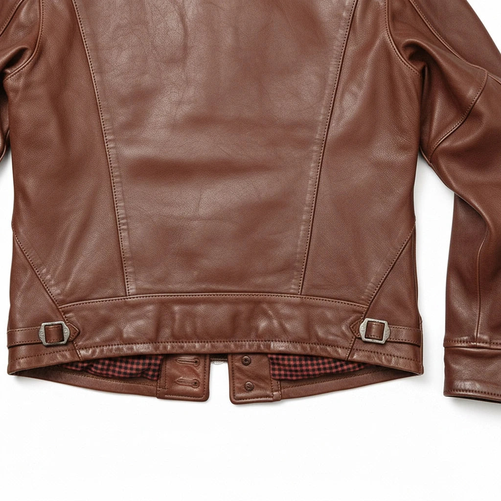Genuine Natural Sheepskin Turn-Down Collar Single Breasted Coat Red Brown Spring Leather Jacket Men Retro Style Plus Size 4XL
