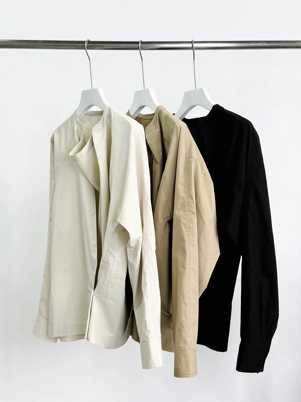 Asymmetric Button Side Split Long Sleeve Women's Shirt Le Home New Color Design Casual Commute Style Cotton British Style