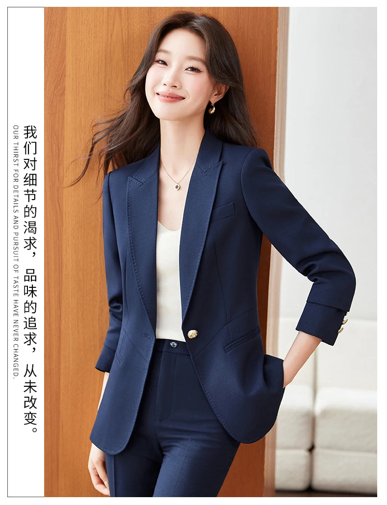 NAVIU High End Women's Clothing Coat Commute New Style Women Suit Jacket Casual British Style Napoleon Fashion Versatile Blazer