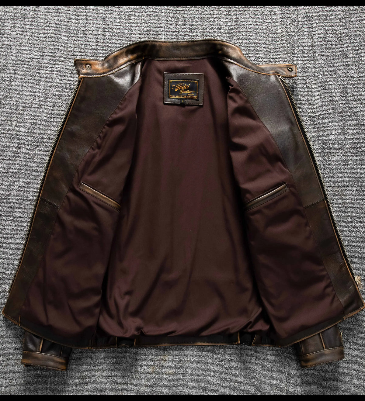 Dark Brown Autumn Leather Jacket Men Retro Style Plus Size 6XL Genuine Natural Cowhide Stand Collar J100 Motorcycle Sports Coat