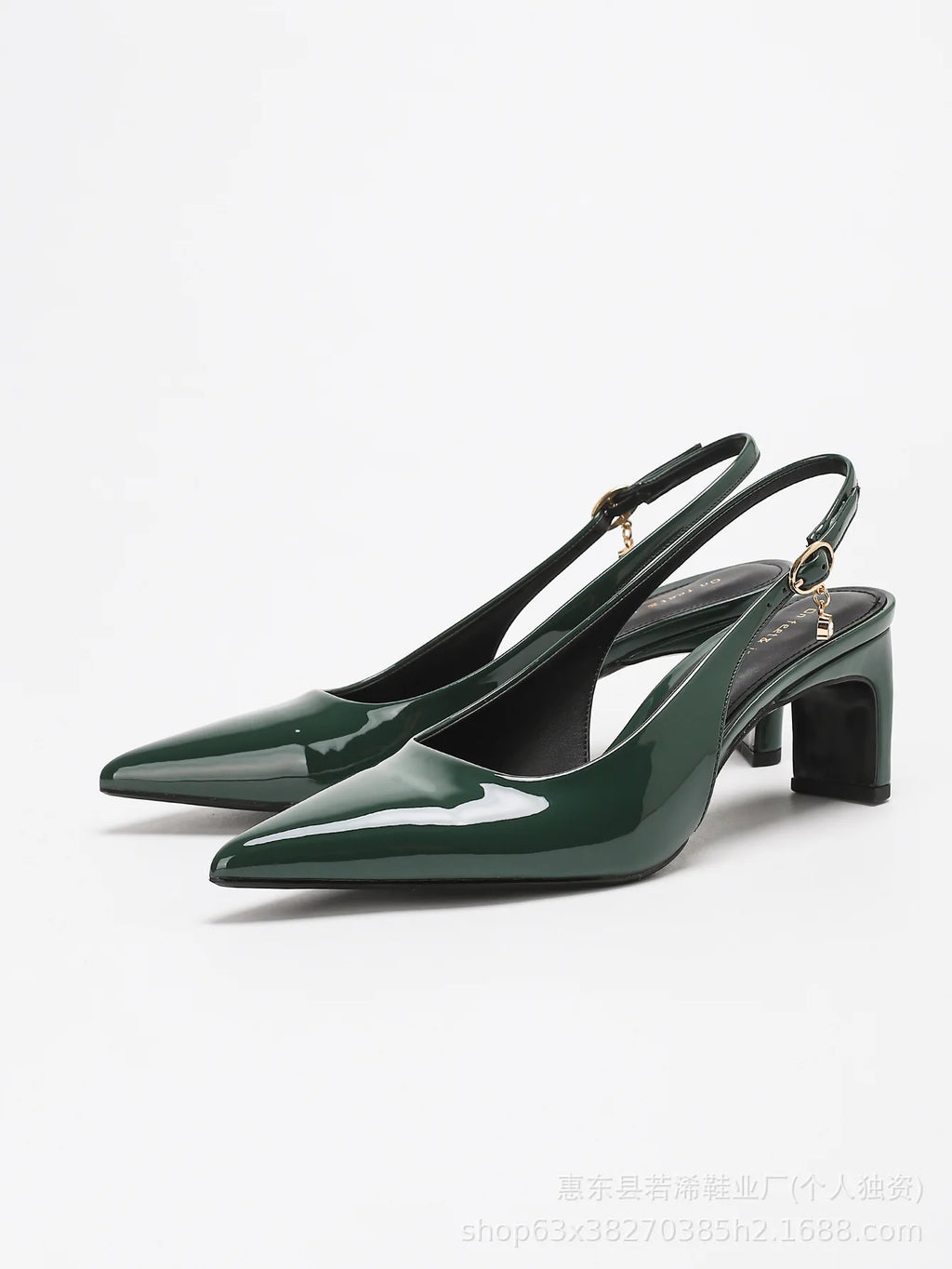 Elegant Pointed Toe Low Heel Chunky Heel Women's Sandals Fashionable New Arrival Simple Stylish Open Toe Pumps PU Lined