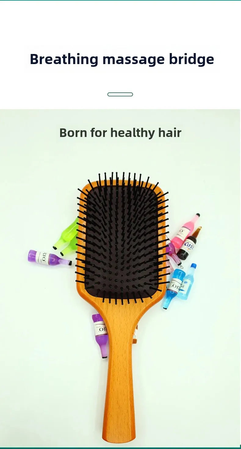 Aveda Same Style Air Cushion Comb Hairdressing Comb Shaping Airbag Comb Walnut Wood Massage Care Real Wood Air Cushion Comb Whol