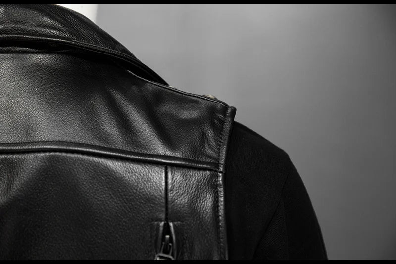 Men Red Brown Leather Biker Vest Vintage Distressed Asymmetrical Zip Sleeveless Jacket Punk Rock Studded Multi-Pocket Waistcoat
