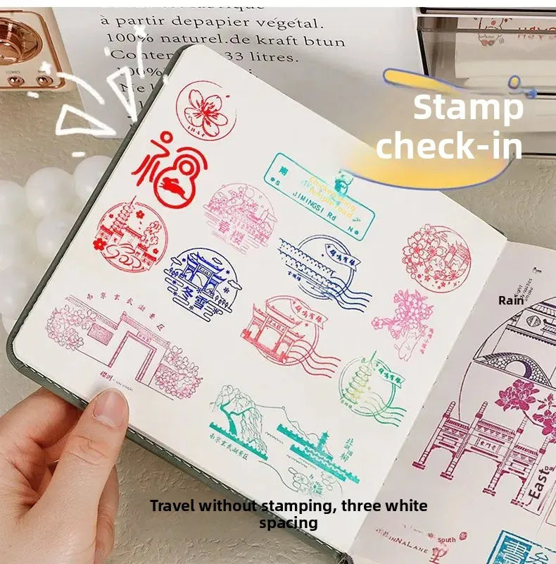 Mini Portable Blank Notebook Stamp Check in out Log Book Customizable Logo Available High Aesthetic Value Office Supply