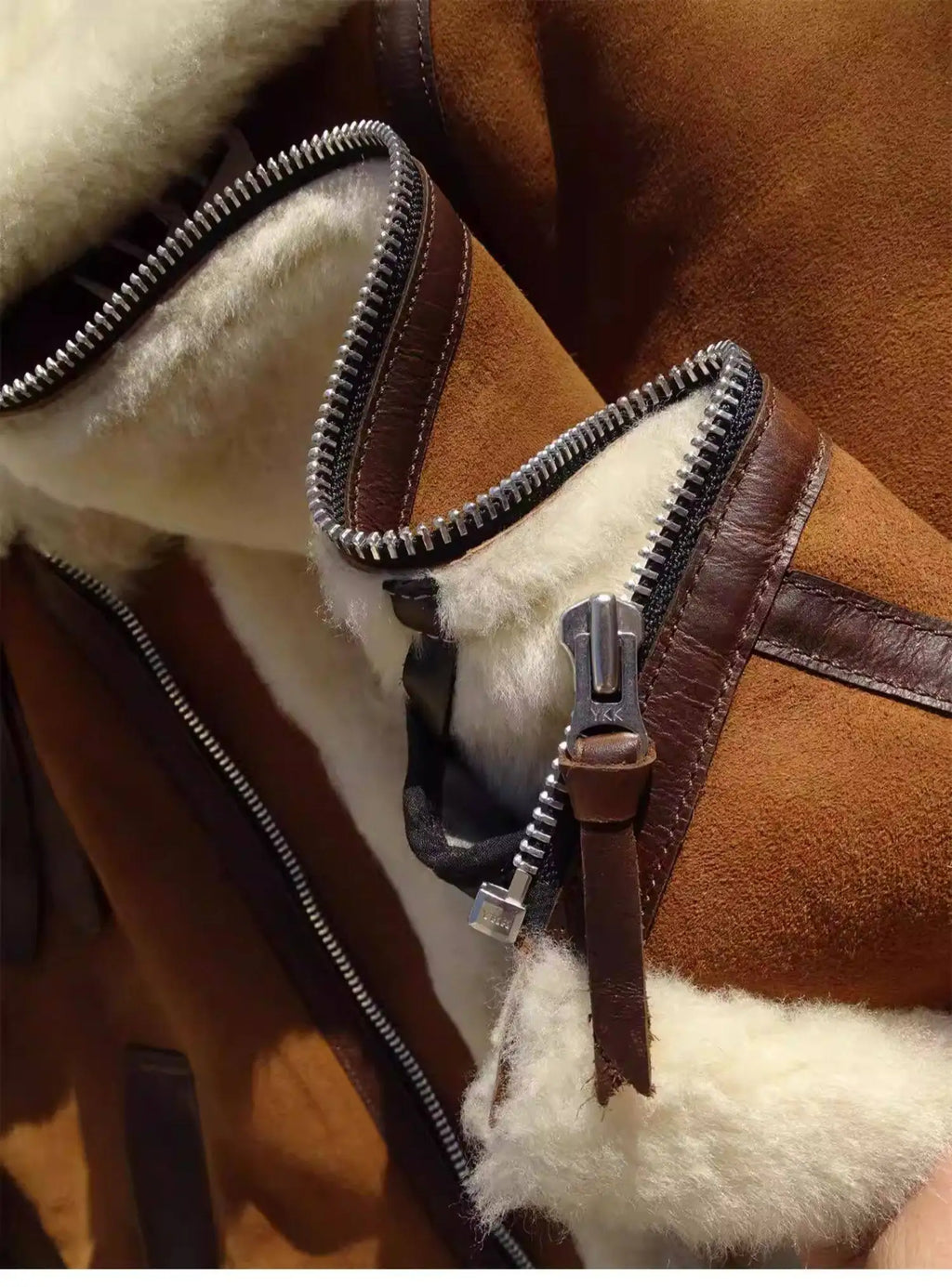 Brown Winter Shearling Jacket Men Military Style Plus Size 4XL Genuine Natural Thick Sheepskin Turn-Down Collar Flight Coat